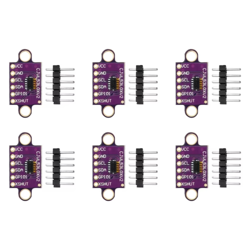 Módulo sensor de medição de distância a laser VL53L0X V2 6PCS