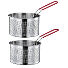 Frying Basket Stainless Steel Pasta Basket Long Handle Basket