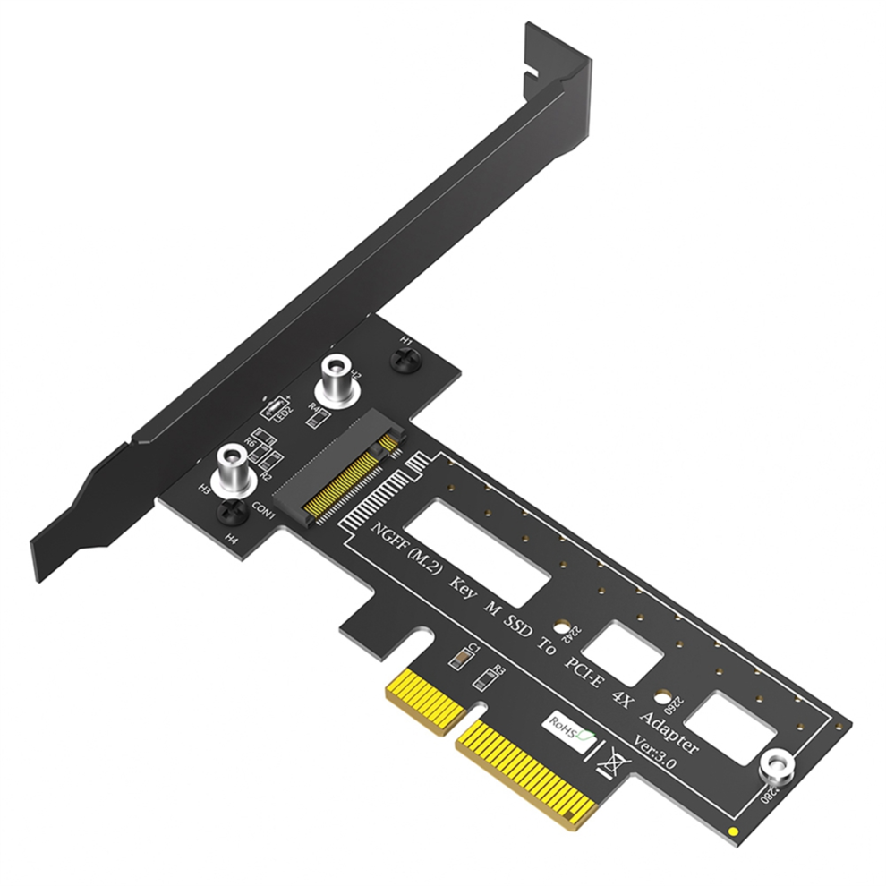M.2 Ngff Pcie Ssd To Pci Express 3.0 X4 Host Adapter Card Black 4853951143588
