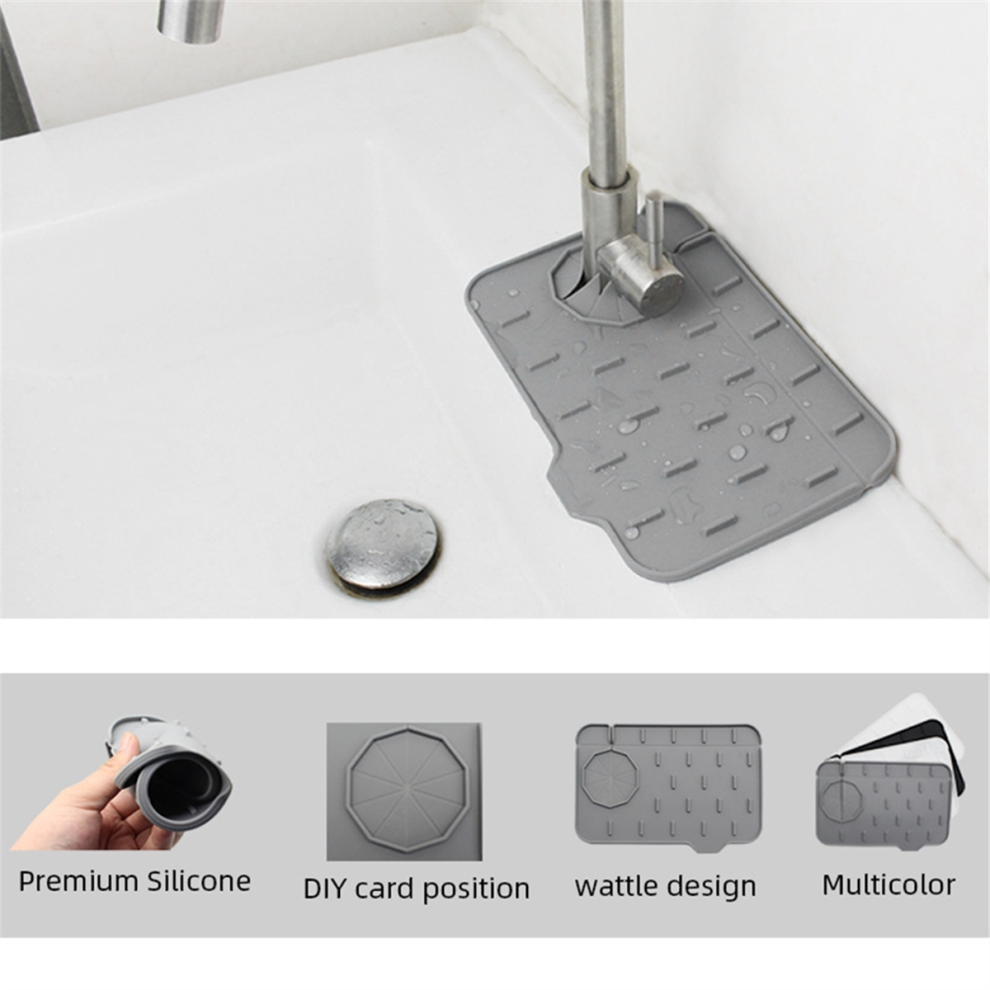 Tapis de robinet de cuisine en silicone anti-éclaboussures pour évier