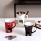 Fondue Mug Set Chocolate Cheese Milk Cream Making Set Red 4