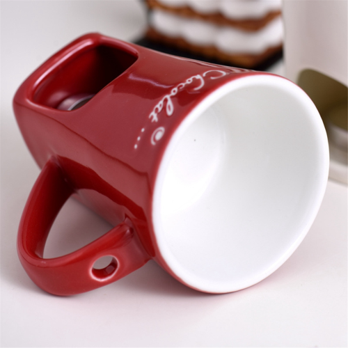 Fondue Mug Set Chocolate Cheese Milk Cream Making Set Red 1