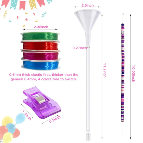 2Pcs Beading Funnel-Clay Beads Bracelet Making Kit 2