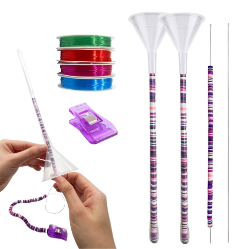 2Pcs Beading Funnel-Clay Beads Bracelet Making Kit 1