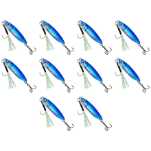 20 g x 10 piezas de plomo para pesca de larga distancia, placa de hierro, plomo para pesca azul