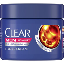 Clear Men Anti-Dandruff Styling Cream with Coffee 275mL |Flexiable Hold |Hair Fall Defense & Strenghtening |Anti-Flake |Healthy Scalp & Styled Hair
