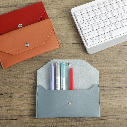 3 envelopes de dinheiro à prova d'água, vermelho, marrom e azul 1