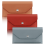 3 envelopes de dinheiro à prova d'água, vermelho, marrom e azul 1