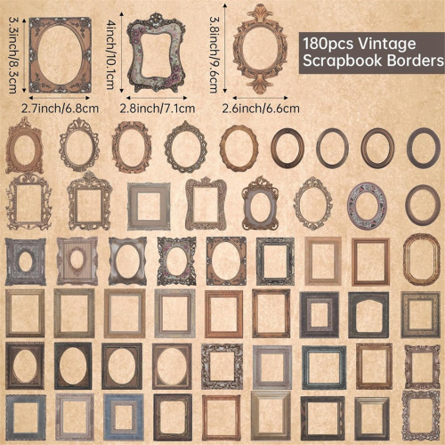 Scrapbook Window Frame Vintage Frame Scrapbook Decorative Paper 1