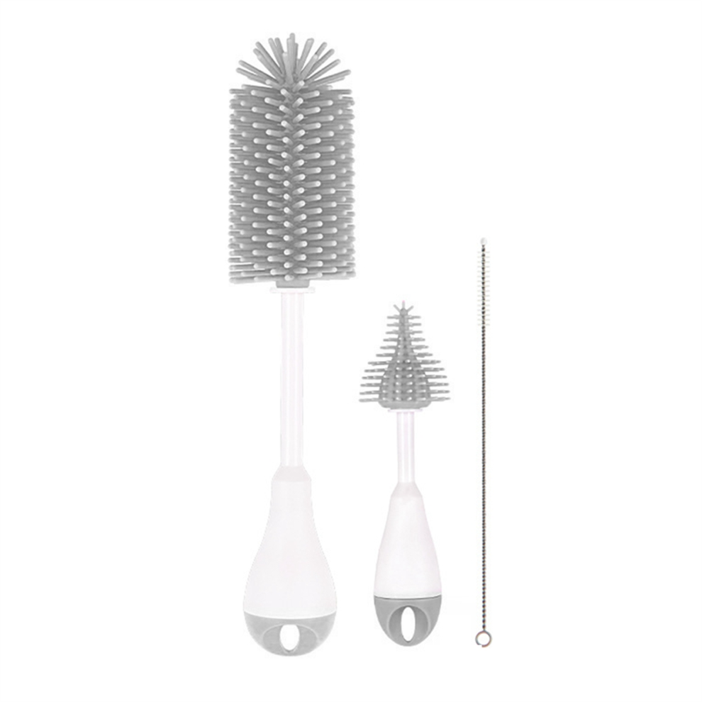 Spazzola Per Biberon, Tettarelle, Bicchieri D'acqua, Cannucce, Spazzola Per La Pulizia, Grigia
