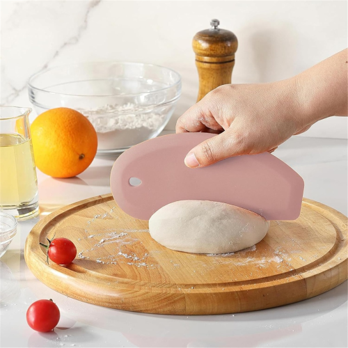 Silicone Bowl Scraper Flexible Curved Edge Bench Dough Scraper 2