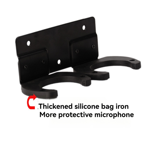 Suporte para microfone para pedestal de microfone montado na parede com clipe para pendurar microfone 1