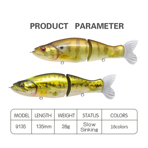 Slow Floating Bait Swimming Bait Joint Swing Bait C 2