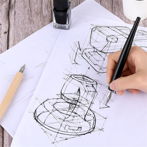 Comic Nib Set,Tilted Calligraphy Nibs for Dip Pen Drawing 1
