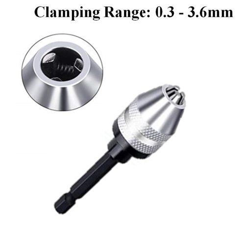 Drill Chuck Adapter - 2Pcs Drill Chuck for Impact Driver 1