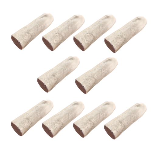 Leather Finger Protector Finger Thimble Guards Tools,Creamy-White 2