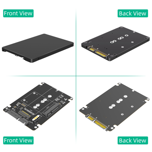 Adaptador SSD 2 em 1 combina chave M.2 NGFF B e MSATA para adaptador de 2,5 polegadas 1