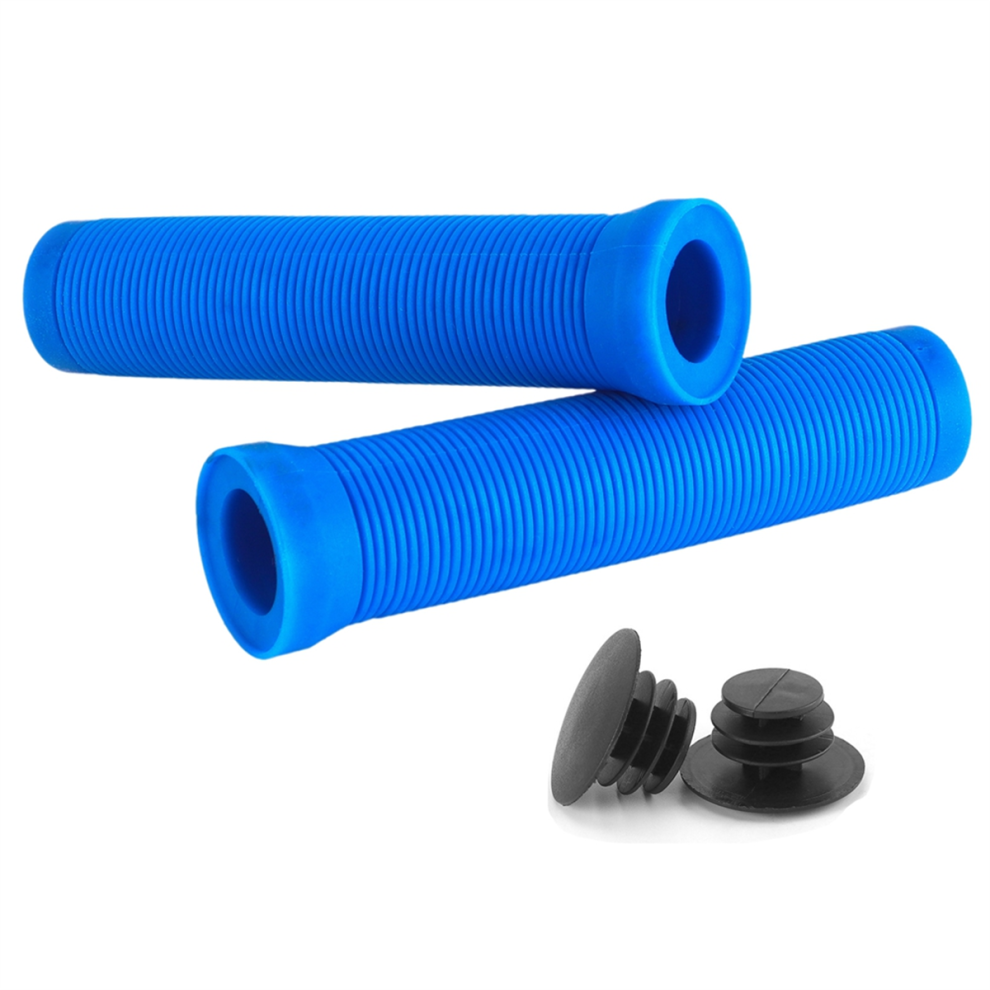 Poignées de vélo de route 22 mm, antidérapantes et absorbantes, bleues