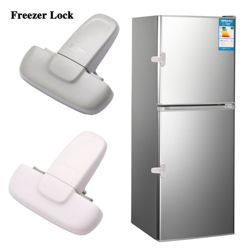 Home Refrigerator Lock Refrigerator Freezer Lock Safe Home Gray 2