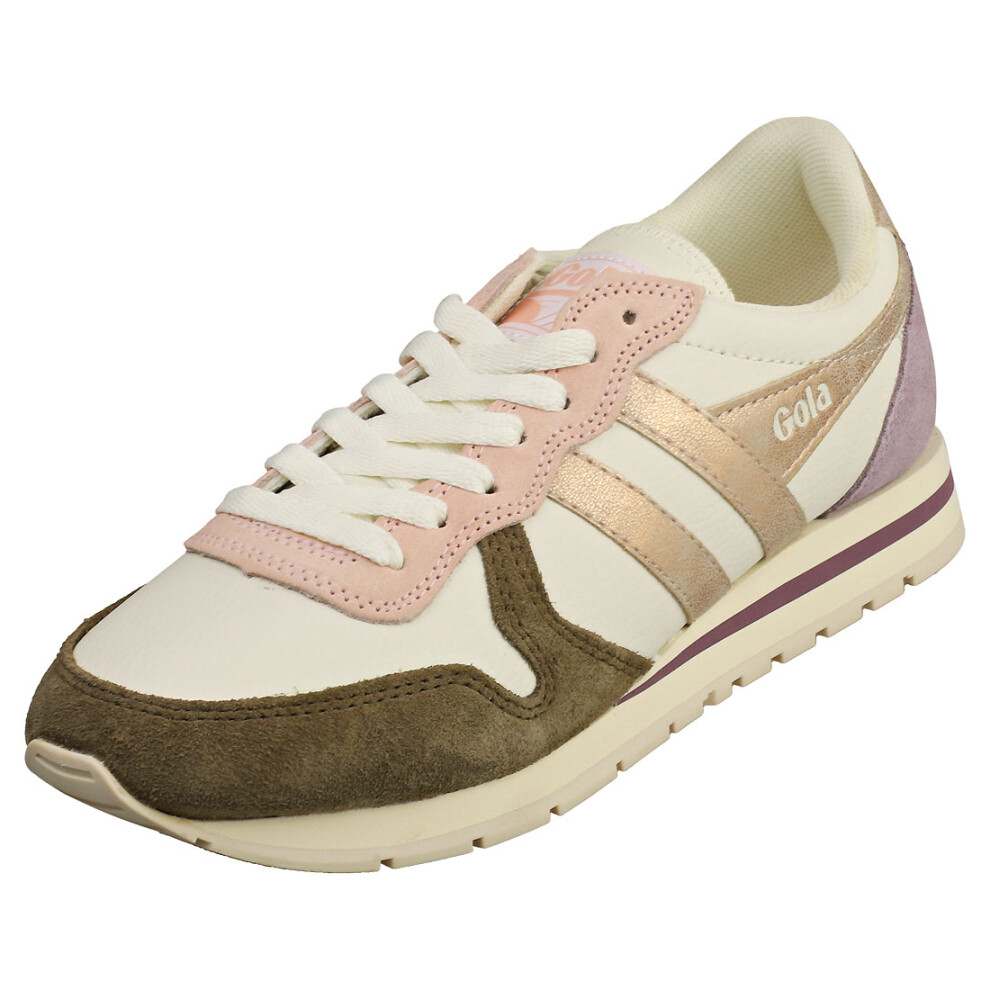 Gola Daytona Quadrant Womens Fashion Trainers in White Multicolour - 4 UK