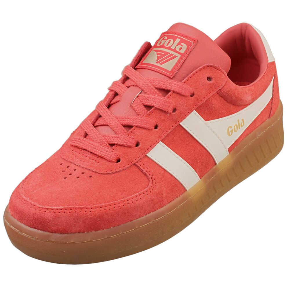 Gola Grandslam Womens Fashion Trainers In Coral Off White - 9 Uk