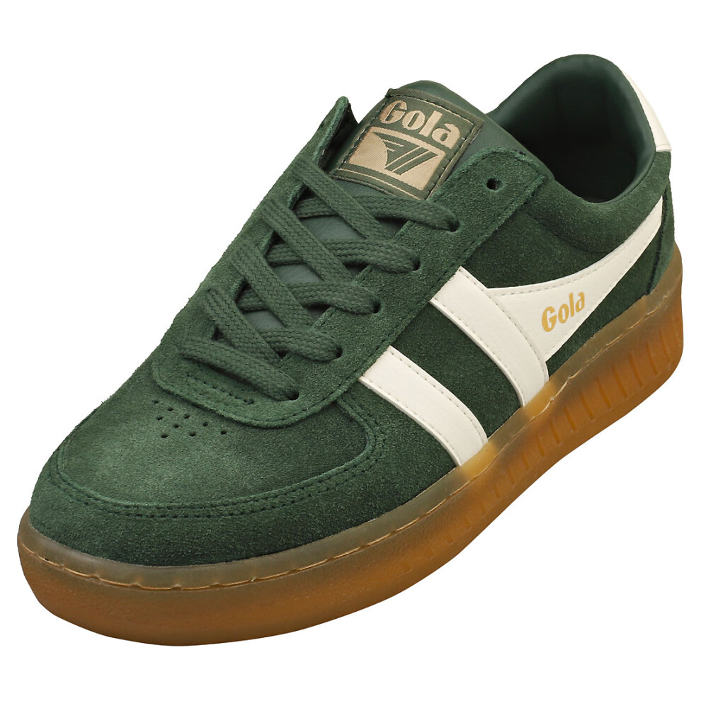 Gola Grandslam Womens Fashion Trainers In Green Off White - 8 Uk