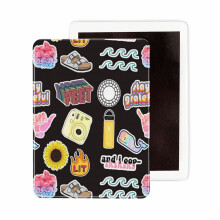(VSCO Girls Starter Pack 3_7290) Fridge Magnets Ceramic Refrigerator Magnet Handmade Graphic Artwork Kitchen Decorative Accessories / 2.4 x 3.2inch