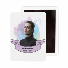 (Lena Luthor Watercolour_4988) Fridge Magnets Ceramic Refrigerator Magnet Handmade Graphic Artwork Kitchen Decorative Accessories / 2.4 x 3.2inch