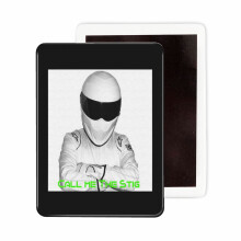 (Call Me The Stig_6703) Fridge Magnets Ceramic Refrigerator Magnet Handmade Graphic Artwork Kitchen Decorative Accessories / 2.4 x 3.2inch