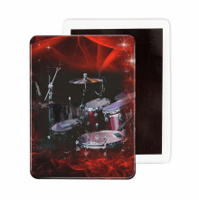 (Drummers Dreams_2020) Fridge Magnets Ceramic Refrigerator Magnet Handmade Graphic Artwork Kitchen Decorative Accessories / 2.4 x 3.2inch