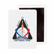 (Artemis Mission One Logo_3594) Fridge Magnets Ceramic Refrigerator Magnet Handmade Graphic Artwork Kitchen Decorative Accessories / 2.4 x 3.2inch