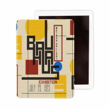 (Bauhaus I_3475) Fridge Magnets Ceramic Refrigerator Magnet Handmade Graphic Artwork Kitchen Decorative Accessories / 2.4 x 3.2inch