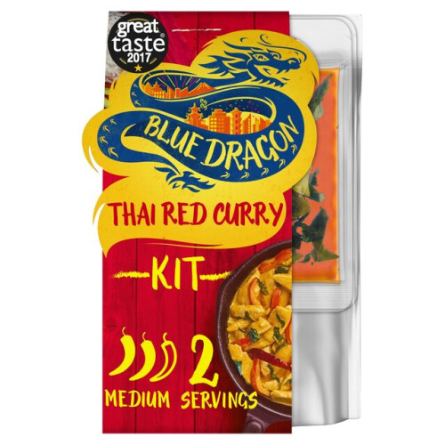 Blue Dragon Thai Red Curry 3 Step Kit 253g - Pack of 2