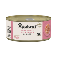 Tuna and Prawn Cat Food Tin by Applaws (70g) (Pack of 2)