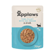 Tuna and Seabream Cat Food Pouch m by Applaws (70g) (Pack of 4)