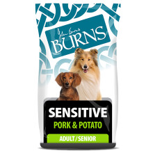 Burns Sensitive+ Pork and Potato Adult Dog Food (2kg) (Pack of 4)