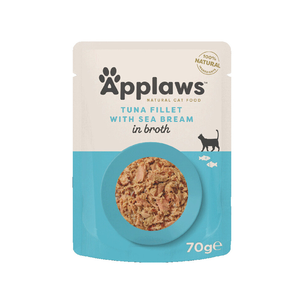Applaws Tuna And Seabream Cat Food Pouch M By (70G) (Pack Of 6)