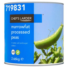 Chef's Larder Marrowfat Processed Peas in Water, Salt and Sugar Added 2.66kg