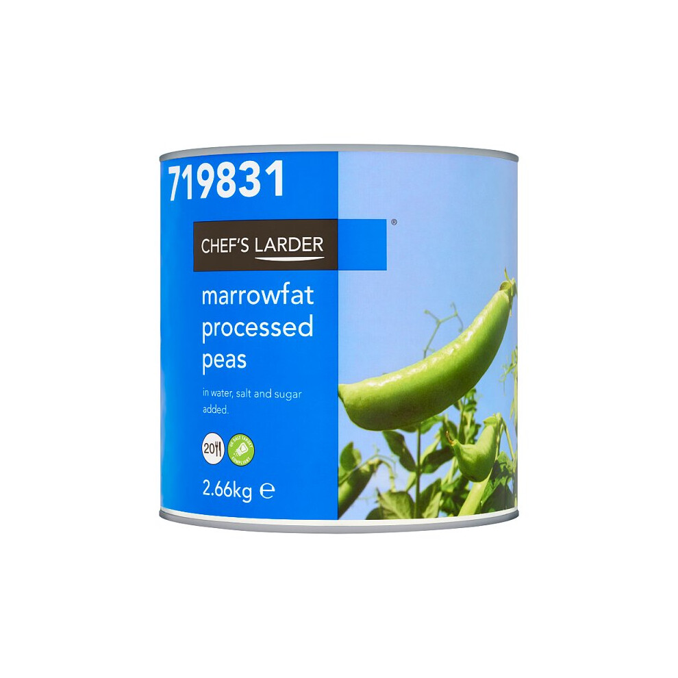Chef's Larder Marrowfat Processed Peas In Water, Salt And Sugar Added 2.66Kg