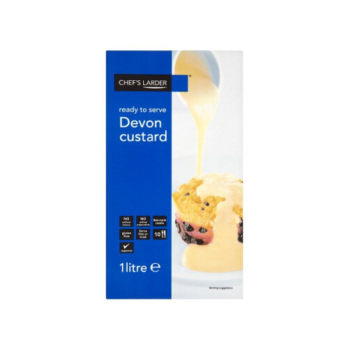 Chef's Larder Ready to Serve Devon Custard 1L Pack of 12