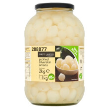 Chef's Larder Pickled Silverskin Onions 2.25kg (Drained Weight 1.31g) Pack of 2
