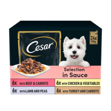Cesar Favourites Dog Pouches in Sauce 24 x 100g (PACK OF 2)