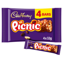 Cadbury Picnic Chocolate Bar 4 per pack (Pack of 4)