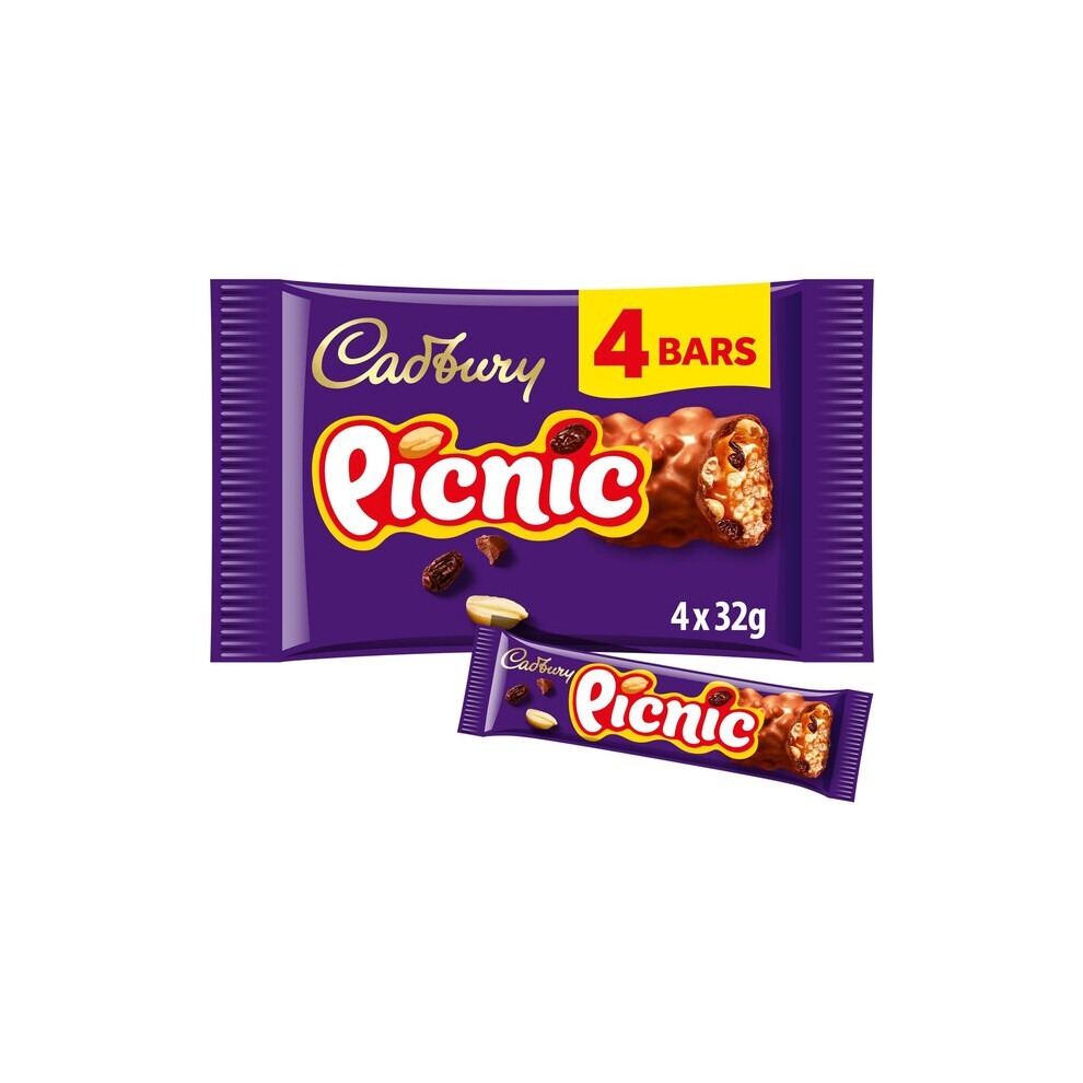 Cadbury Picnic Chocolate Bar 4 Per Pack (Pack Of 4)