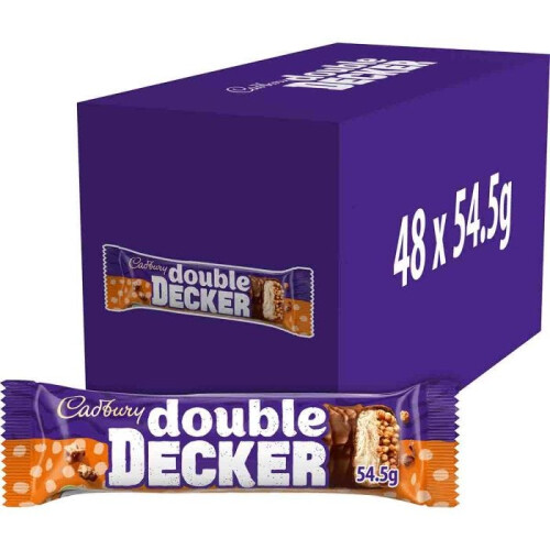 Cadbury Cadbury Double Decker Chocolate Bar 54.5g Pack of 48