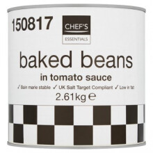 Chef's Essentials Baked Beans in Tomato Sauce 2.61kg Pack of 6