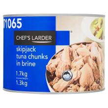 Chef's Larder Skipjack Tuna Chunks in Brine 1.7kg (Drained 1.3kg) Pack of 6