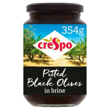 Crespo Pitted Black Olives 354g - Pack of 6