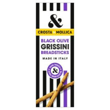 Crosta & Mollica Grissini Black Olive (140g) - Pack of 2