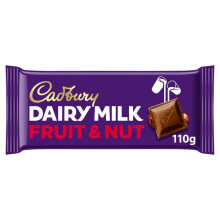 Cadbury Dairy Milk Fruit & Nut 110g (Pack of 2)